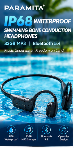 IP68 Waterproof Swimming Bone  - Bone Conduction Running Headphones review and price