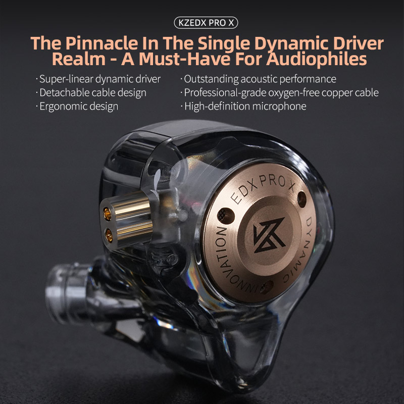 KZ EDX Pro X dynamic driving h - In Ear Monitors For Singers review and price