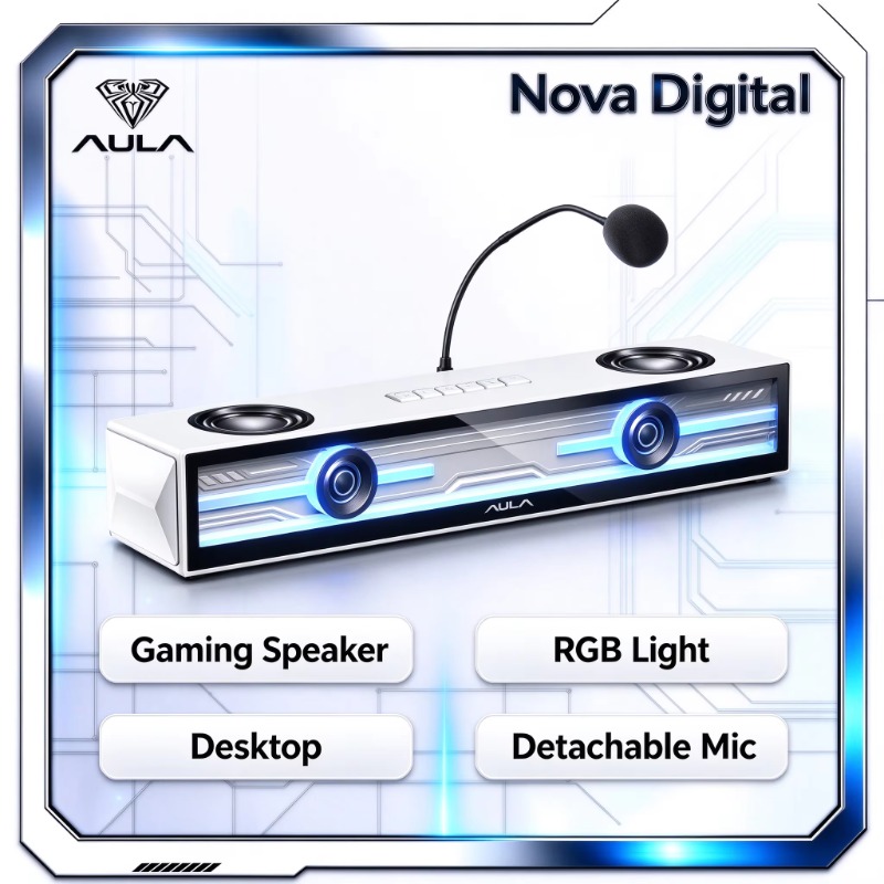 AULA GS8 Gaming Speaker Deskto - Rgb Computer Soundbar For Pc review and price