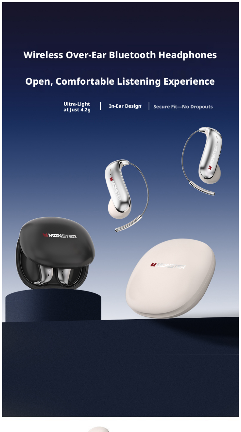 MONSTER C01 Open Ear Hook Wire - Type C Wired Earphones With Mic review and price