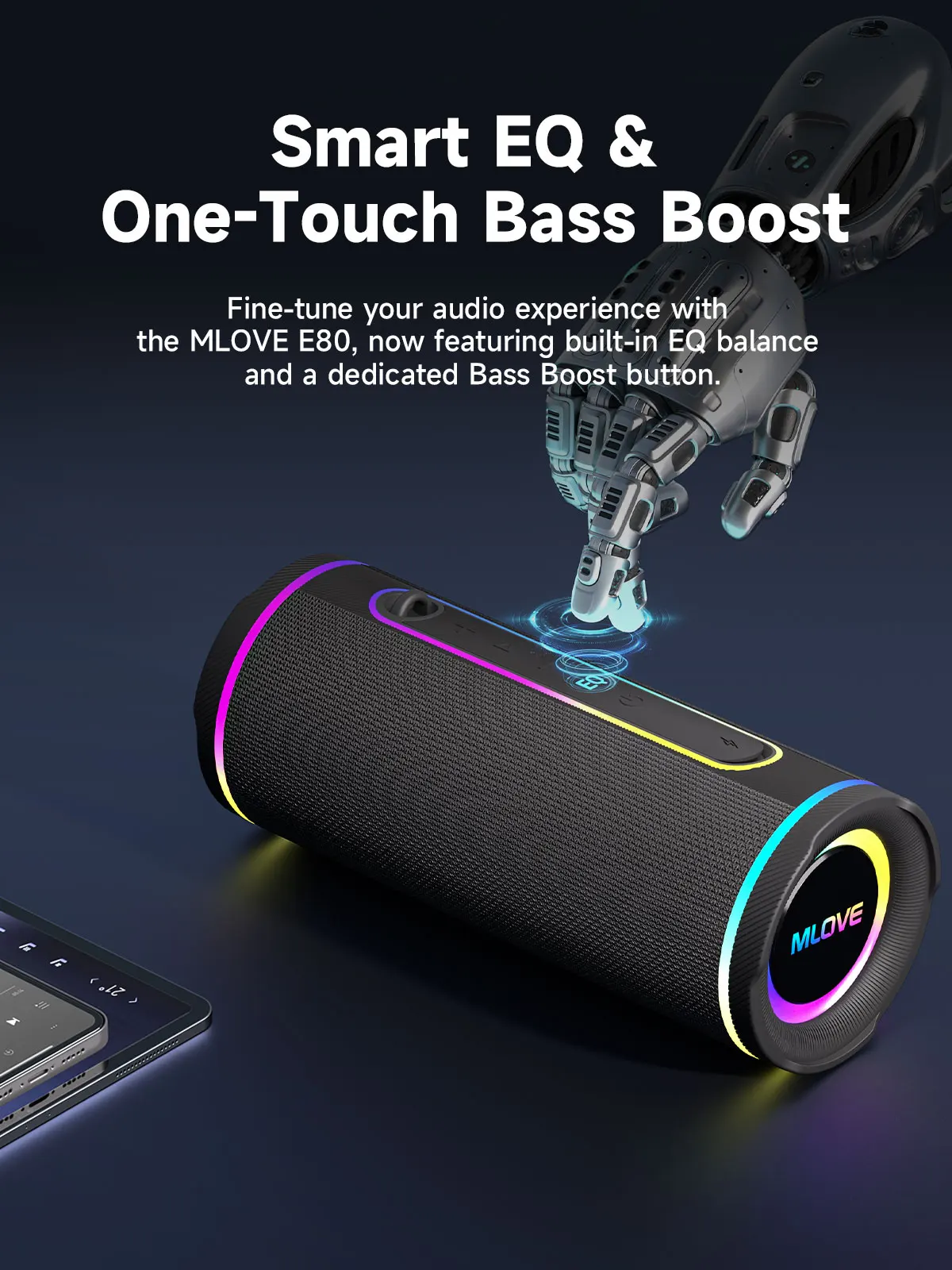 MLOVE E80 Portable Bluetooth S - Portable Bluetooth Speaker Waterproof Ipx7 review and price