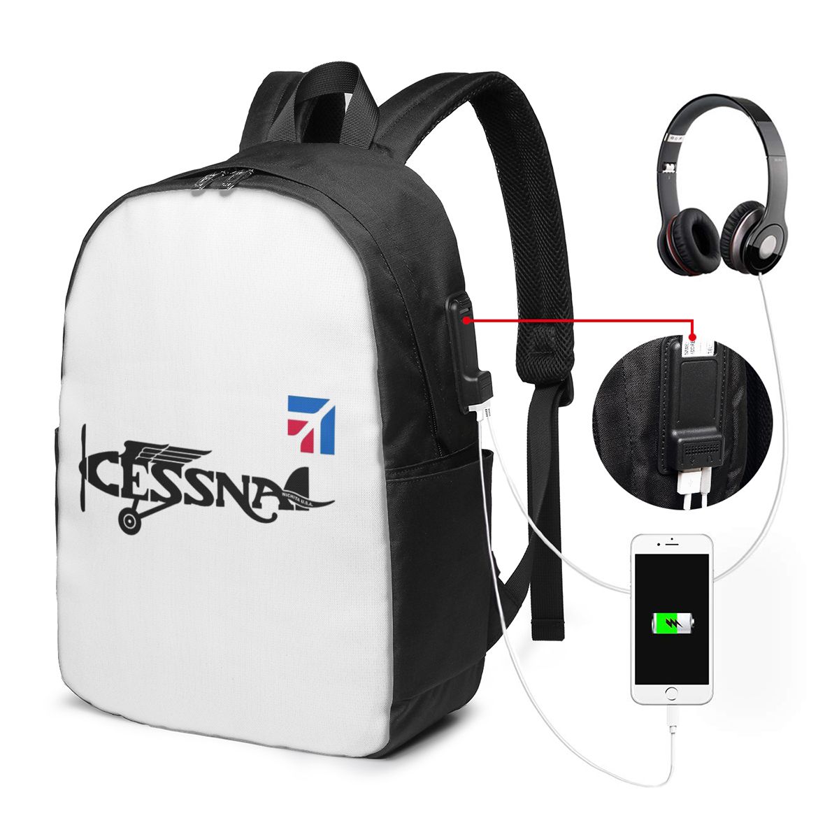 Cessna Logo Backpack Travel No - Laptops review and price