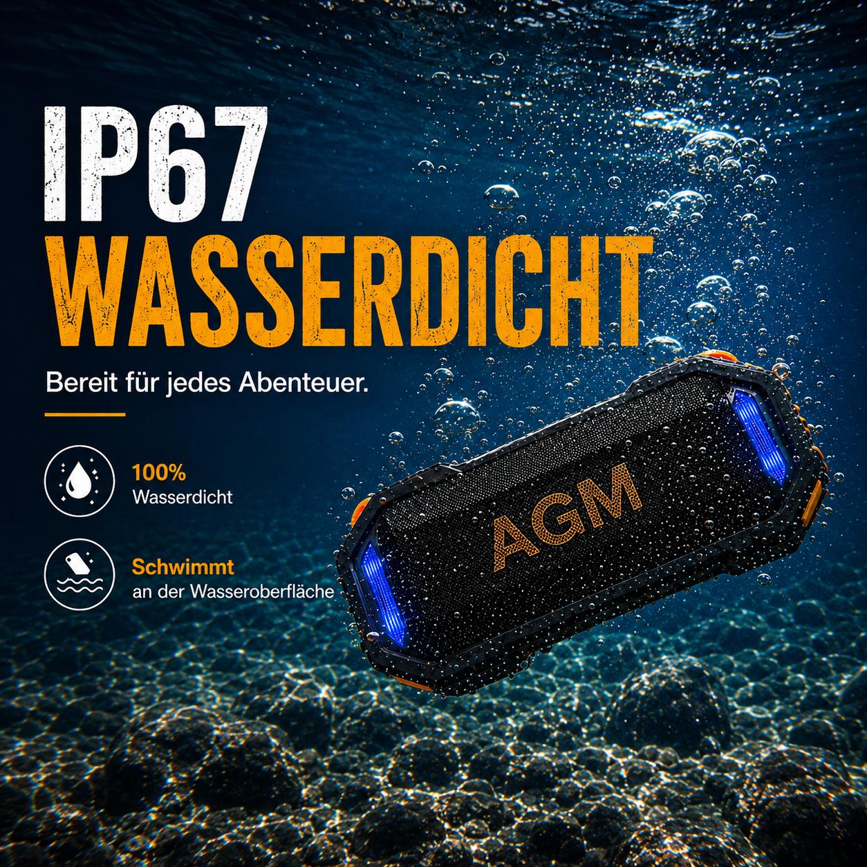 AGM MAG ROCK Outdoor Wireless  - Portable Bluetooth Speaker Waterproof Ipx7 review and price