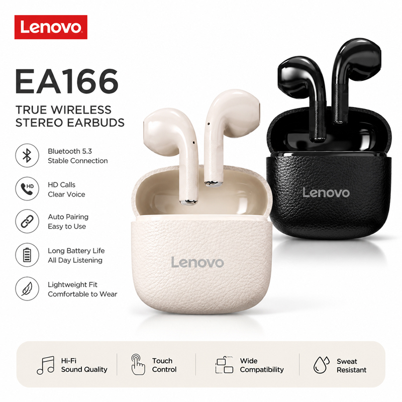 Lenovo EA166 Bluetooth Wireles - Anc Wireless Over Ear Headphones review and price